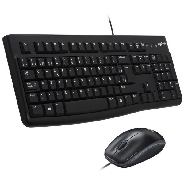 Клавиатура и мышь Logitech Desktop MK120 Black USB (классическая мембранная, 104кл, светодиодная, кнопок 2, 1000dpi)