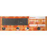 Клавиатура DEFENDER Element HB-190 USB RU Black USB (классическая мембранные, 104кл)