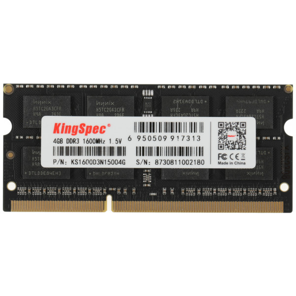 Память SO-DIMM DDR3 4Гб 1600МГц KingSpec (12800Мб/с, CL11, 240-pin)