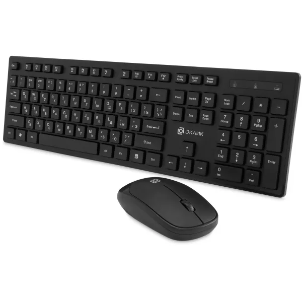 Клавиатура и мышь Oklick S255W (кнопок 3, 1200dpi)