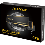 Жесткий диск SSD 4Тб ADATA Legend 960 Max (M.2, 7400/6800 Мб/с, 550000 IOPS, PCIE 4.0 X4)