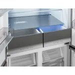 Холодильник Weissgauff WCD 450 Bru Steel Glass (No Frost, A+, 3-камерный, объем 450:287/163л, инверторный компрессор, сталь)