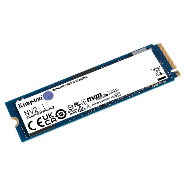 Жесткий диск SSD 500Гб Kingston NV2 (2280, 3500/2100 Мб/с, PCI-E, для ноутбука и настольного компьютера)