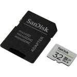 Карта памяти microSDHC 32Гб SanDisk (Class 10, 100Мб/с, UHS-I U3, адаптер на SD)