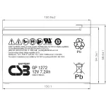 Батарея CSB GP1272 (12В, 7,2Ач)