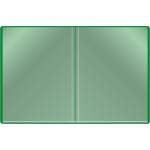 Папка Бюрократ -BPV10GRN (A4, пластик, толщина пластика 0,6мм, карман торцевой с бумажной вставкой, зеленый)