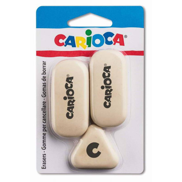 Набор ластиков Carioca School 42782 (каучук, белый)
