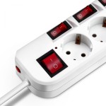 Сетевой фильтр Buro 500SH-3-SW (3м, 5xEURO, 2,2кВт, 10А)
