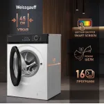 Стиральная машина Weissgauff WM 45126 Inverter Steam Color Touch(60x84x46см, фронтальная, макс:6кг, 1200об/мин, белый)