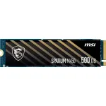 Жесткий диск SSD 500Гб MSI SPATIUM (2280, 3600/2300 Мб/с, 550000 IOPS, PCIe 4.0 x4 (NVMe))