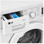 Стиральная машина LG F1296CDS0X(фронтальная средняя, класс стирки/отжима/э.потребления: A/B/B , макс: 6кг, с сушкой, 1200 об/мин, инвертер, 60x85x44см, белый)