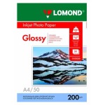 Фотобумага Lomond 0102020 (A4, 200г/м2, для струйной печати, односторонняя, глянцевая, 50л)