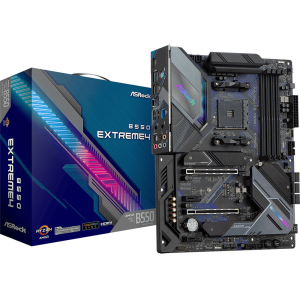 Материнская плата ASRock B550 Extreme4 (AM4, AMD B550, 4xDDR4 DIMM, ATX, RAID SATA: 0,1,10)