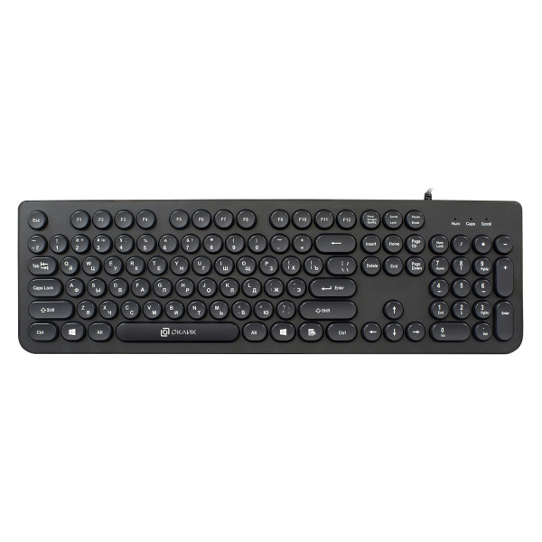 Клавиатура Oklick 400MR Black USB (классическая , 104кл)