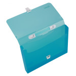 Папка-портфель Deli Aurora EB50432 (A4, отделений 1, пластик, толщина пластика 0,6мм, ребристая поверхность, голубой)