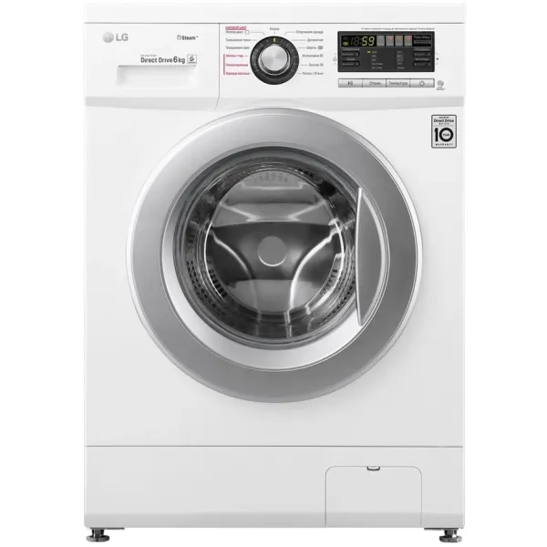 Стиральная машина LG F12M7NDS1(фронтальная средняя, класс стирки/отжима/э.потребления: A , макс: 6кг, 1200 об/мин, инвертер, 60x85x44см, белый)
