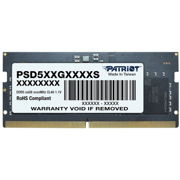 Память SO-DIMM DDR5 16Гб 4800МГц Patriot Memory (38400Мб/с, CL40, 262-pin, 1.1 В)