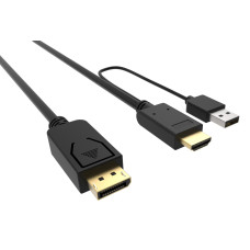 Кабель аудио-видео Buro (HDMI (m), DisplayPort (m), 3м) [HDMI-DP-3M]