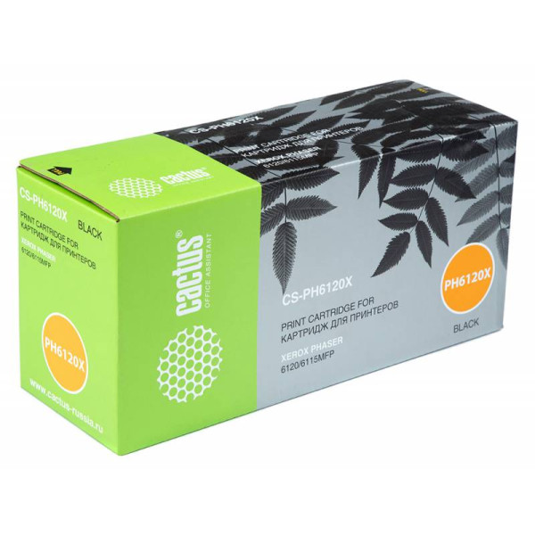 Тонер-картридж Cactus CS-PH6120X 113R00692 (черный; 4500стр; Phaser 6115, 6120)