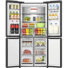 Холодильник Hisense RQ5P470SAF1 (No Frost, A+, 3-камерный, Side by Side, объем 530:331/199л, инверторный компрессор, черный)