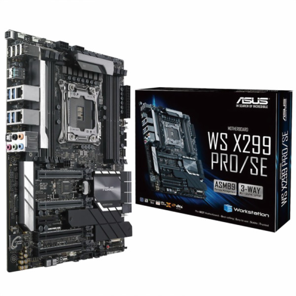 Материнская плата ASUS WS X299 PRO/SE (LGA2066, Intel X299, xDDR4 DIMM, ATX, RAID SATA: 0,1,10,5)