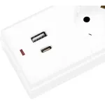 Сетевой фильтр Buro BU-SP3_USB_2A-W (3м, 6xEURO, USB 2шт, 2,2кВт, 10А)