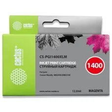 Чернильный картридж Cactus CS-PGI1400XLM (пурпурный пигментный; 12стр; 12мл; MB2050, MB2350, MB2040, MB2340)