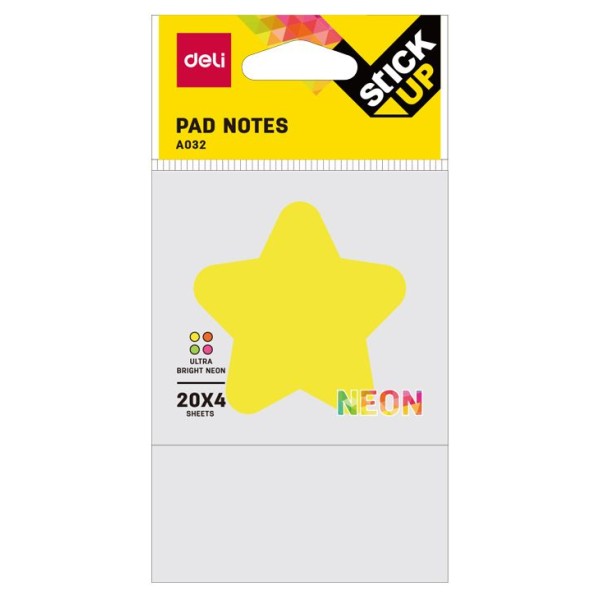 Закладки Deli EA03202 (бумага, 76х76мм, 4цветов, 20закладок каждого цвета)