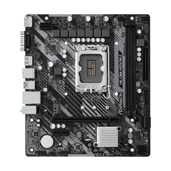 Материнская плата ASRock H610M-HDV/M.2 R2.0 (SocketLGA1700, Intel H610, 2xDDR4, microATX)