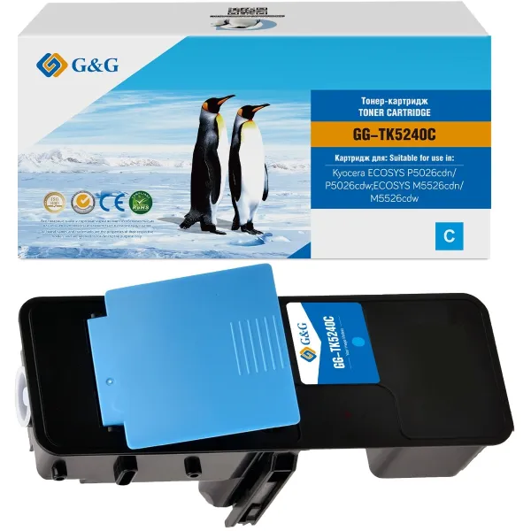 Тонер-картридж G&G GG-TK5240C (голубой; 3000стр; ECOSYS P5026cdn, P5026cdw;ECOSYS M5526cdn, M5526cdw)