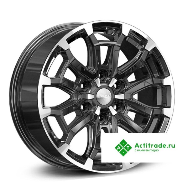 Скад Авилис R18/8J PCD 6x120 ET 42 ЦО 70,2 черный с полированной лицевой поверхностью