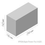 ИБП Ippon Back Power Pro II 600 (интерактивный, 600ВА, 360Вт, 4xIEC 320 C13 (компьютерный))