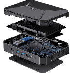 ПК Chuwi HeroBox N100 (N-series N100 800МГц, LPDDR4 8Гб, SSD 256Гб M.2 2280, Intel UHD Graphics, Windows 11 Home)