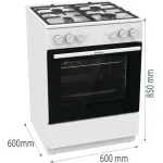 Плита комбинированная Gorenje GK6A40WFFM