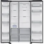 Холодильник Samsung RS70F65QETEO (No Frost, A++, 2-камерный, Side by Side, объем 659:420/239л, инверторный компрессор, серебристый)