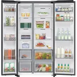 Холодильник Samsung RS70F65QETEO (No Frost, A++, 2-камерный, Side by Side, объем 659:420/239л, инверторный компрессор, серебристый)