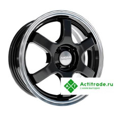 Скад Киото R15/6J PCD 4x98 ET 38 ЦО 58,6 черный с полированным ободом [2150020]