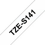Наклейка ламинированная повышенной адгезии TZ-ES141 (18 мм черн/прозр)