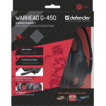 Гарнитура DEFENDER Warhead G-450 (оголовье, с проводом, 2.3м, полноразмерные, USB)