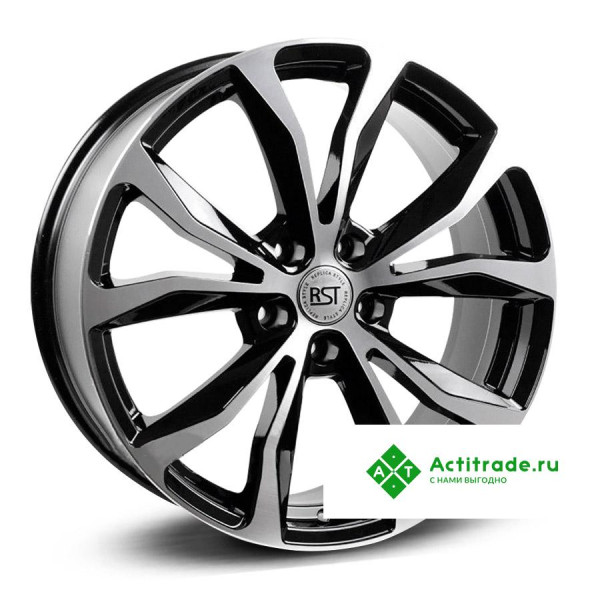 RST R009 R19/7.5J PCD 5x100 ET 30 ЦО 57,1 черный с полированной лицевой поверхностью