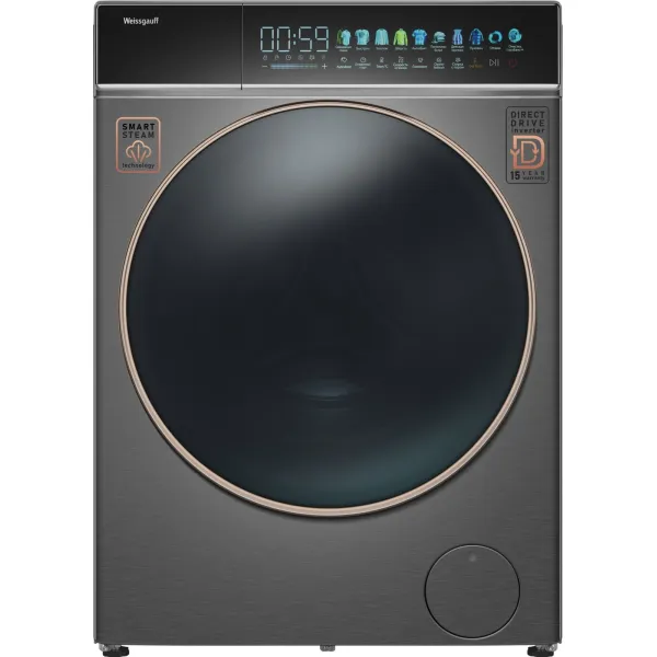 Стиральная машина Weissgauff WM 58411 Direct Drive Inverter Premium(60x84.7x51см, фронтальная, макс:11кг, 1400об/мин, темно-серебристый)