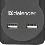 Сетевой фильтр Defender DFS 751 (1,8м, 5xEURO, USB 2шт, 2,2кВт)