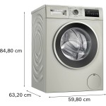 Стиральная машина Bosch WAN2821XME(фронтальная полноразмерная, класс стирки/отжима/э.потребления: A , макс: 8кг, 1400 об/мин, защита: частичная, 59.8x84.5x59см, серебристый)