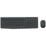 Клавиатура и мышь Logitech MK235 Wireless Keyboard and Mouse Black USB (классическая мембранная, 101кл, светодиодная, кнопок 2)