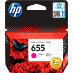 Чернильный картридж HP 655 (пурпурный; 600стр; DJ IA 3525, 4615, 4625, 5525, 6525)