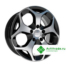 Скад Гамбург R16/6.5J PCD 5x114,3 ET 45 ЦО 60,1 черный с полированной лицевой поверхностью [2460505]