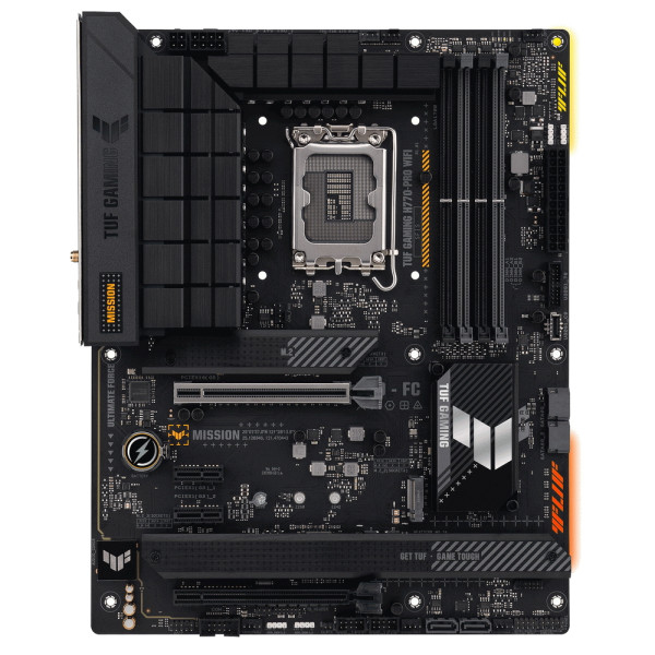 Материнская плата ASUS TUF GAMING H770-PRO WIFI (LGA1700, Intel H770, 4xDDR5 DIMM, ATX, RAID SATA: 0,1,10,5)