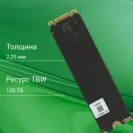 Жесткий диск SSD 256Гб Digma (2280, 510/450 Мб/с, 73000 IOPS)