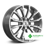 Premium Series КР006 Pajero Sport R20/8.5J PCD 6x139,7 ET 33 ЦО 67,1 темно - серый глянцевый с полированной лицевой поверхностью