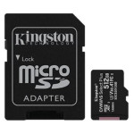 Карта памяти microSDXC 512Гб Kingston (100Мб/с, UHS-I U3, адаптер на SD)